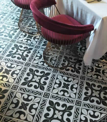 Black and White patterned tiles Sydney